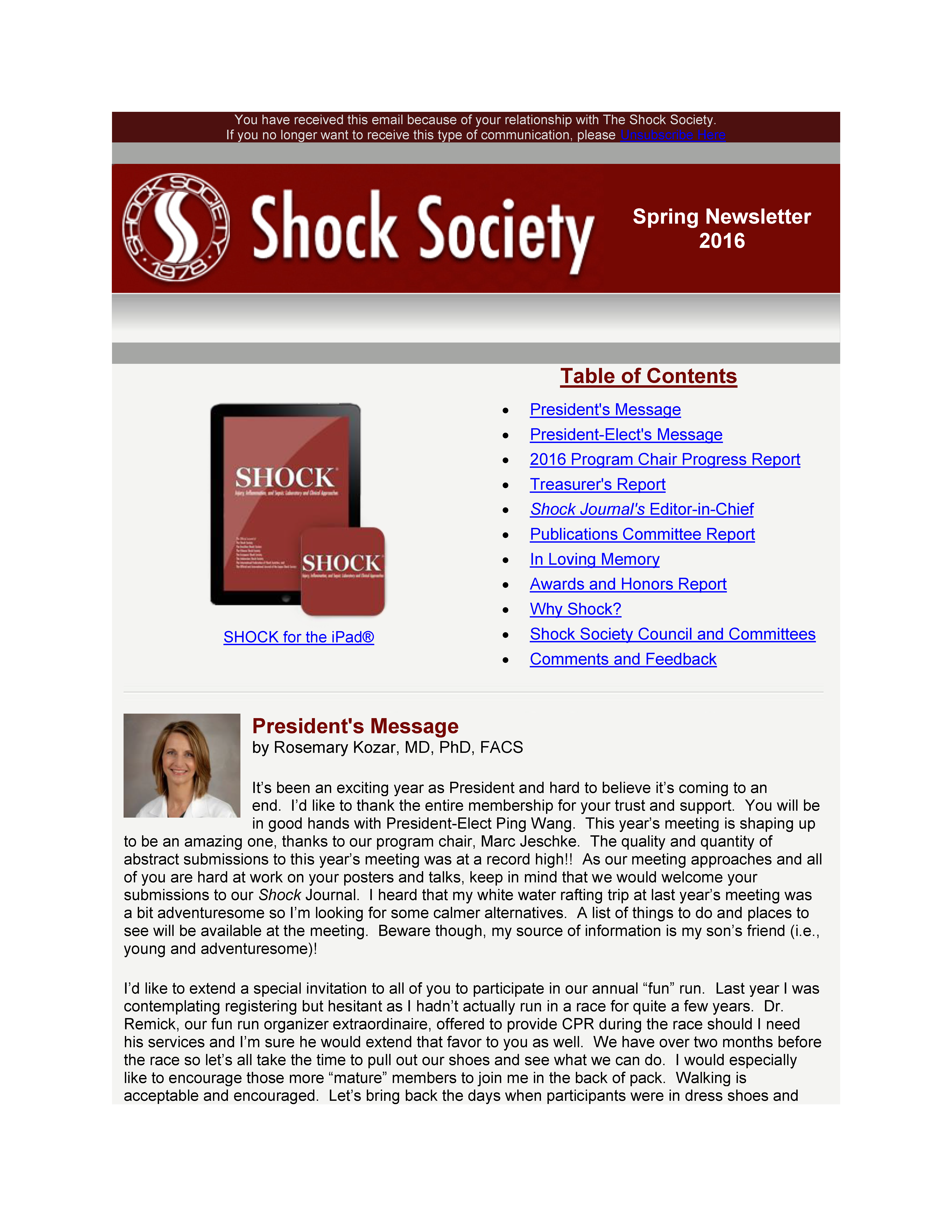 Spring 2016 Newsletter