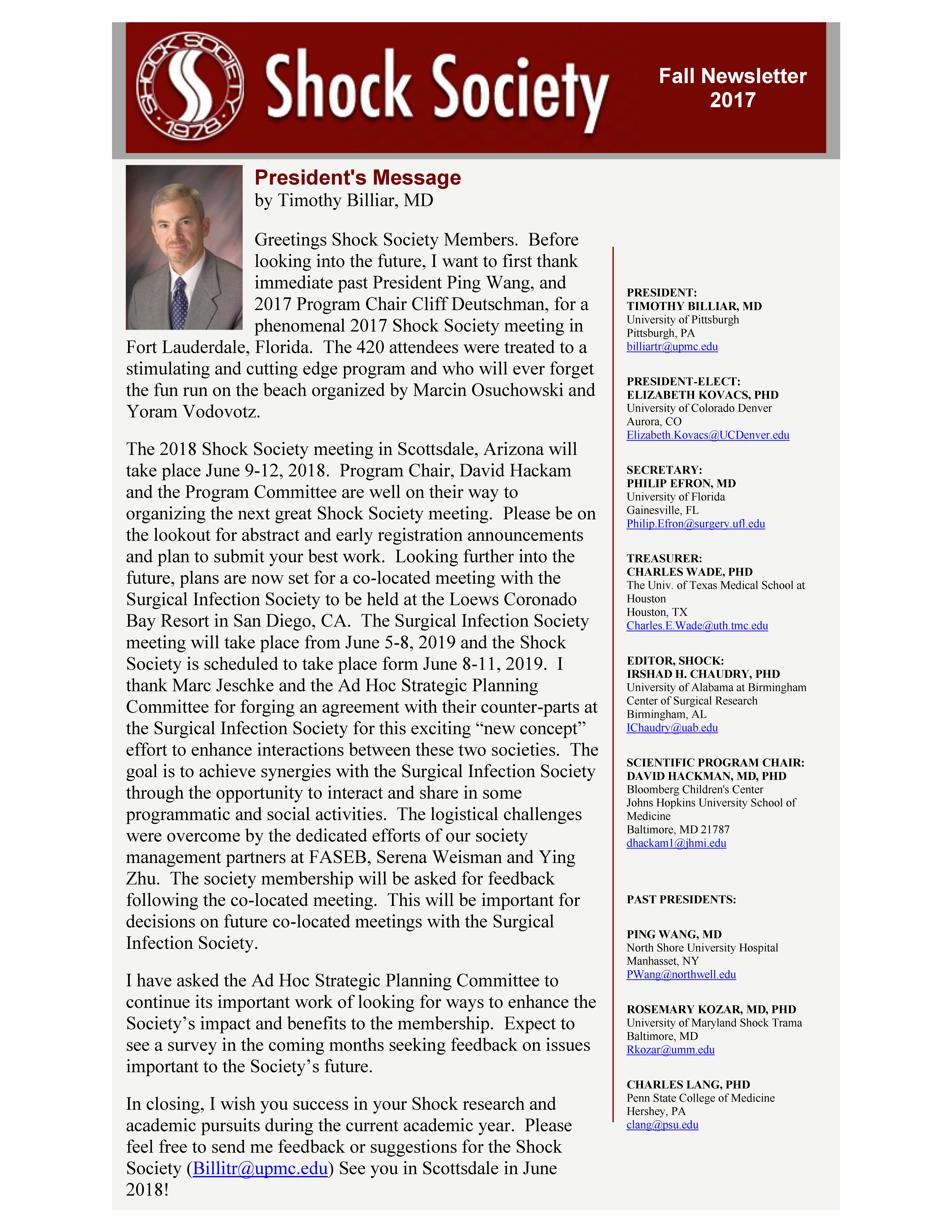 Fall 2017 Newsletter