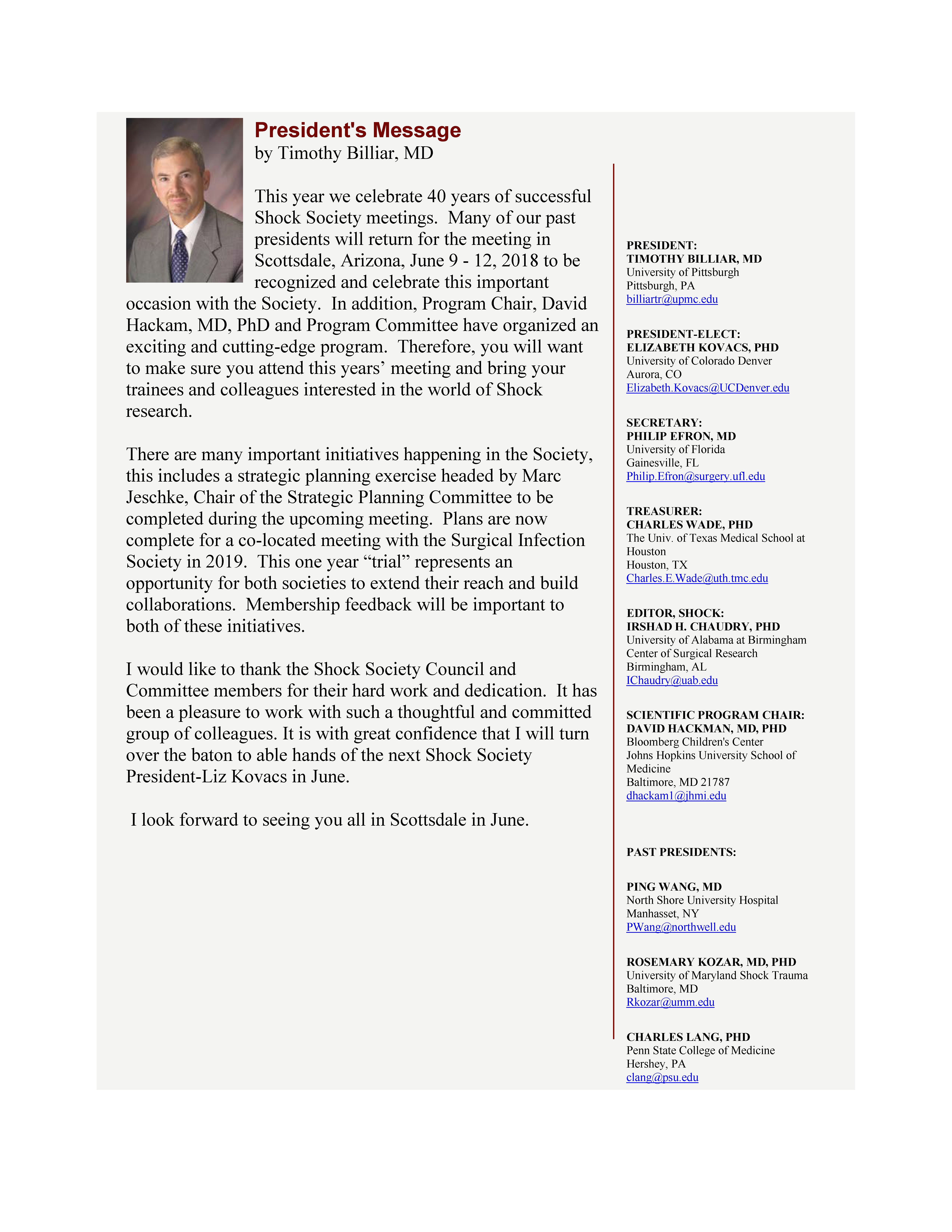 Spring 2019 Newsletter
