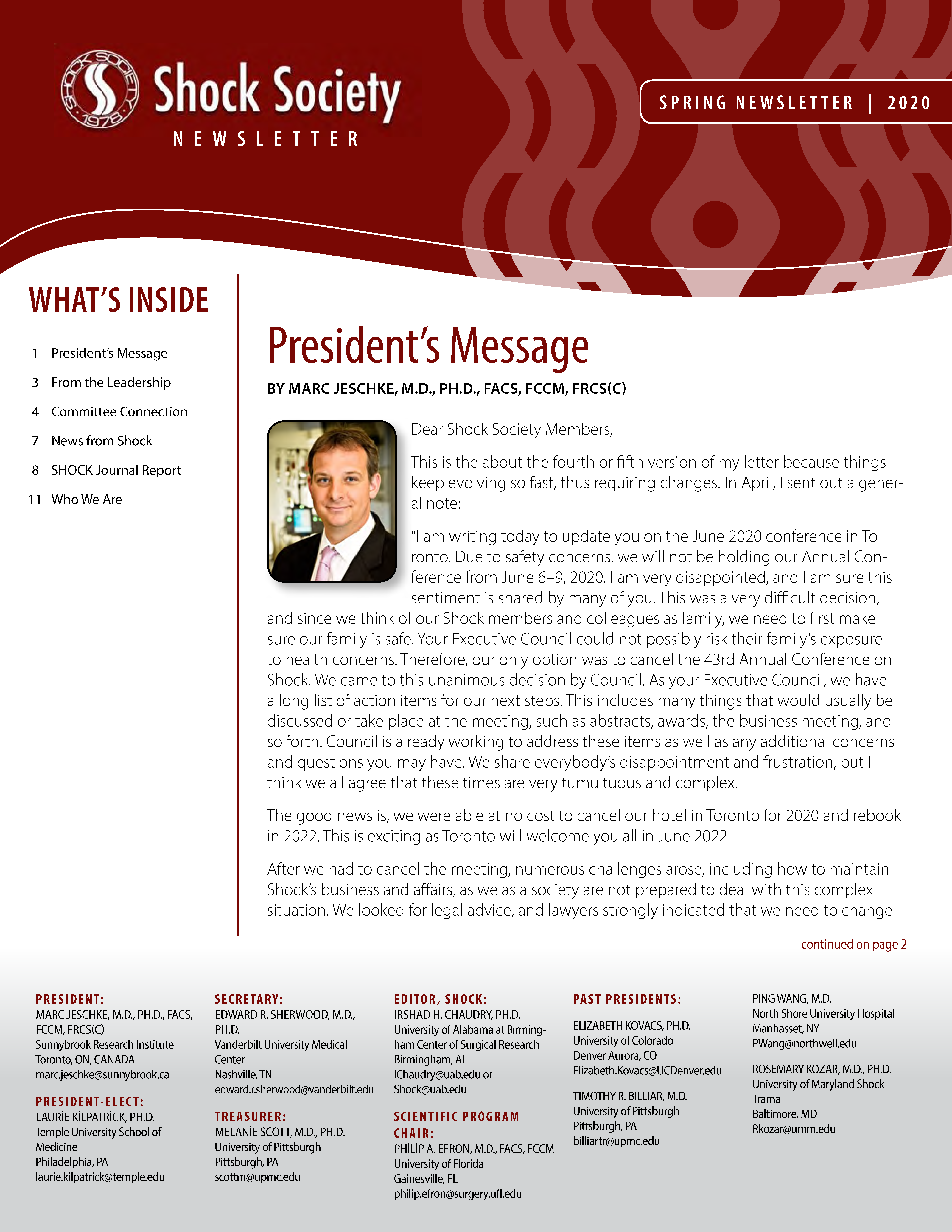 Spring 2020 Newsletter