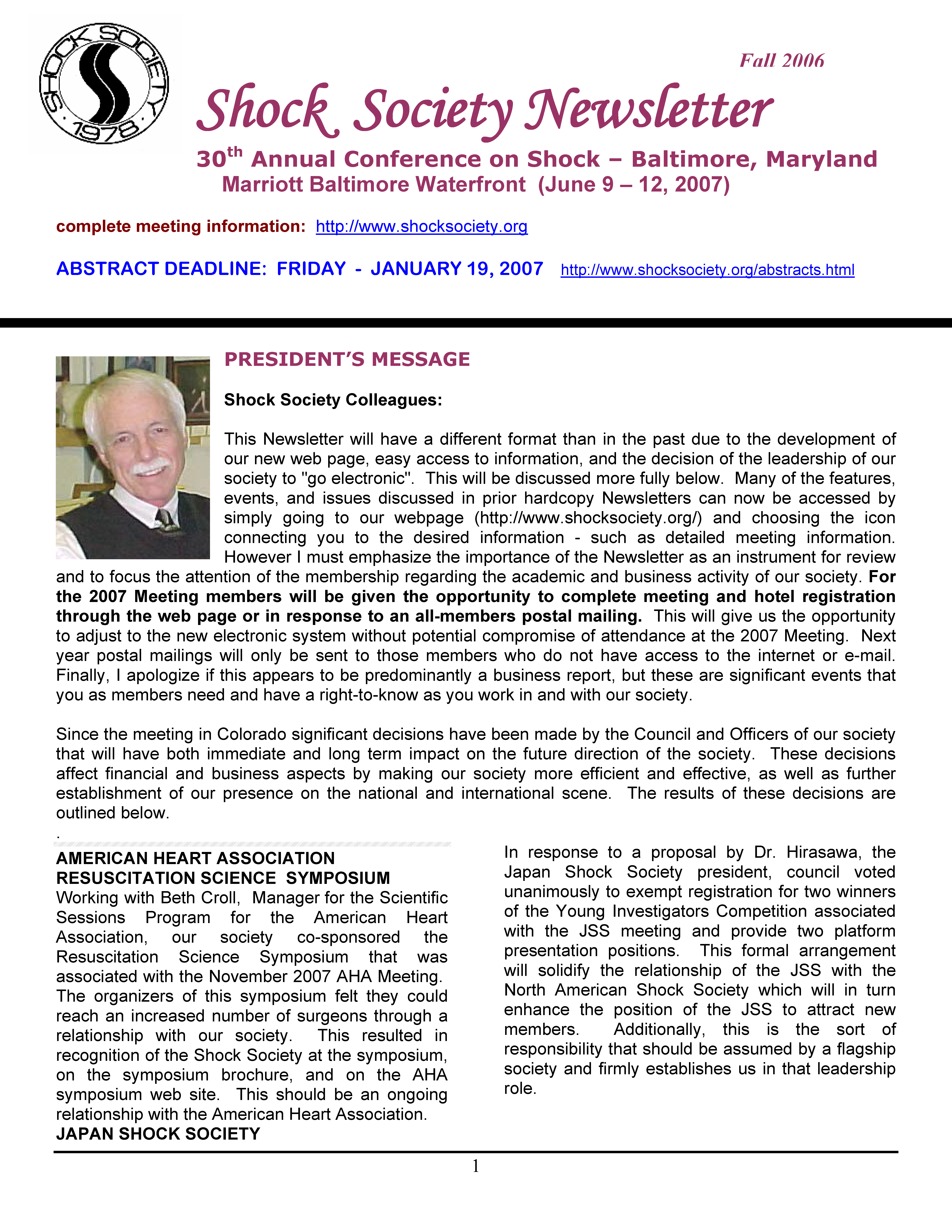 Fall 2006 Newsletter