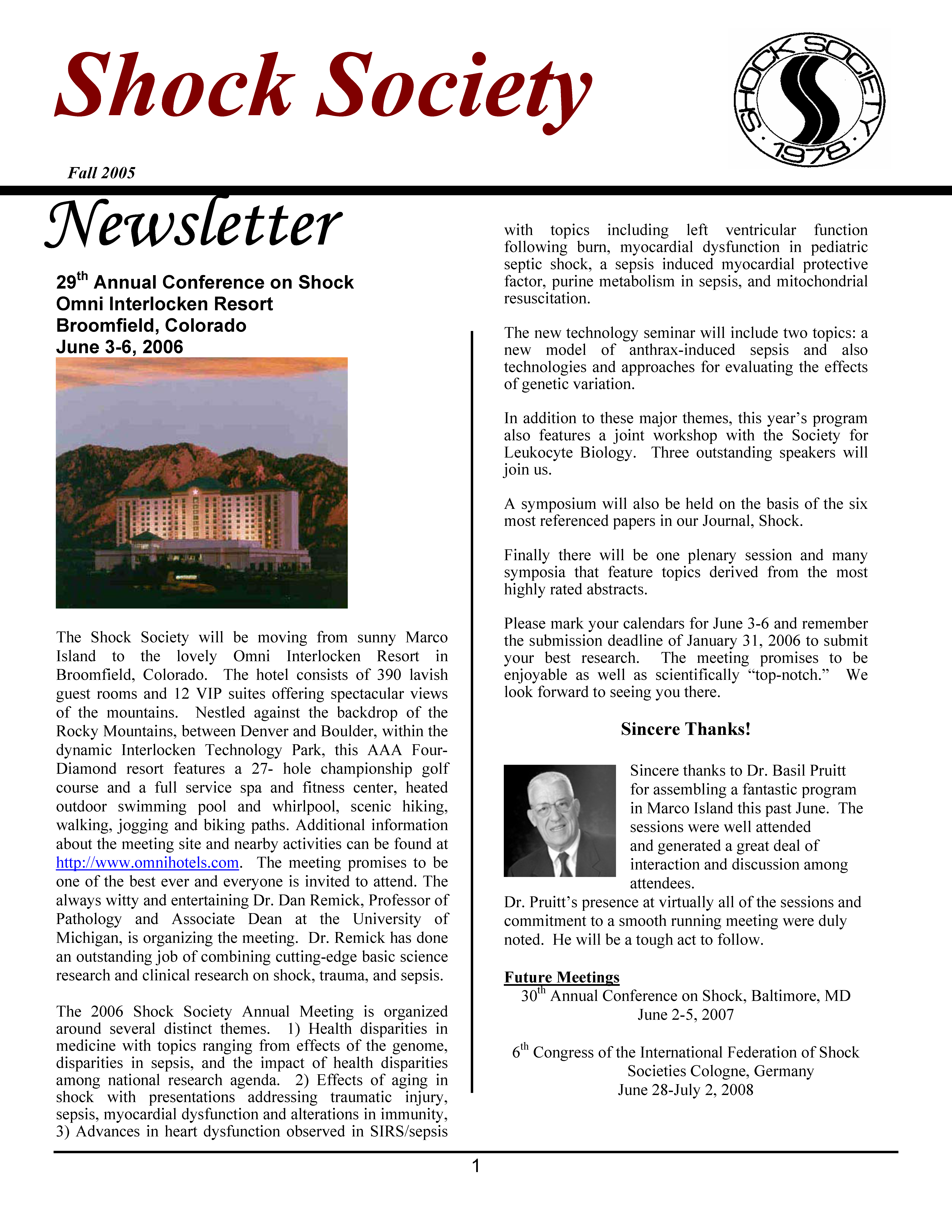 Fall 2005 Newsletter