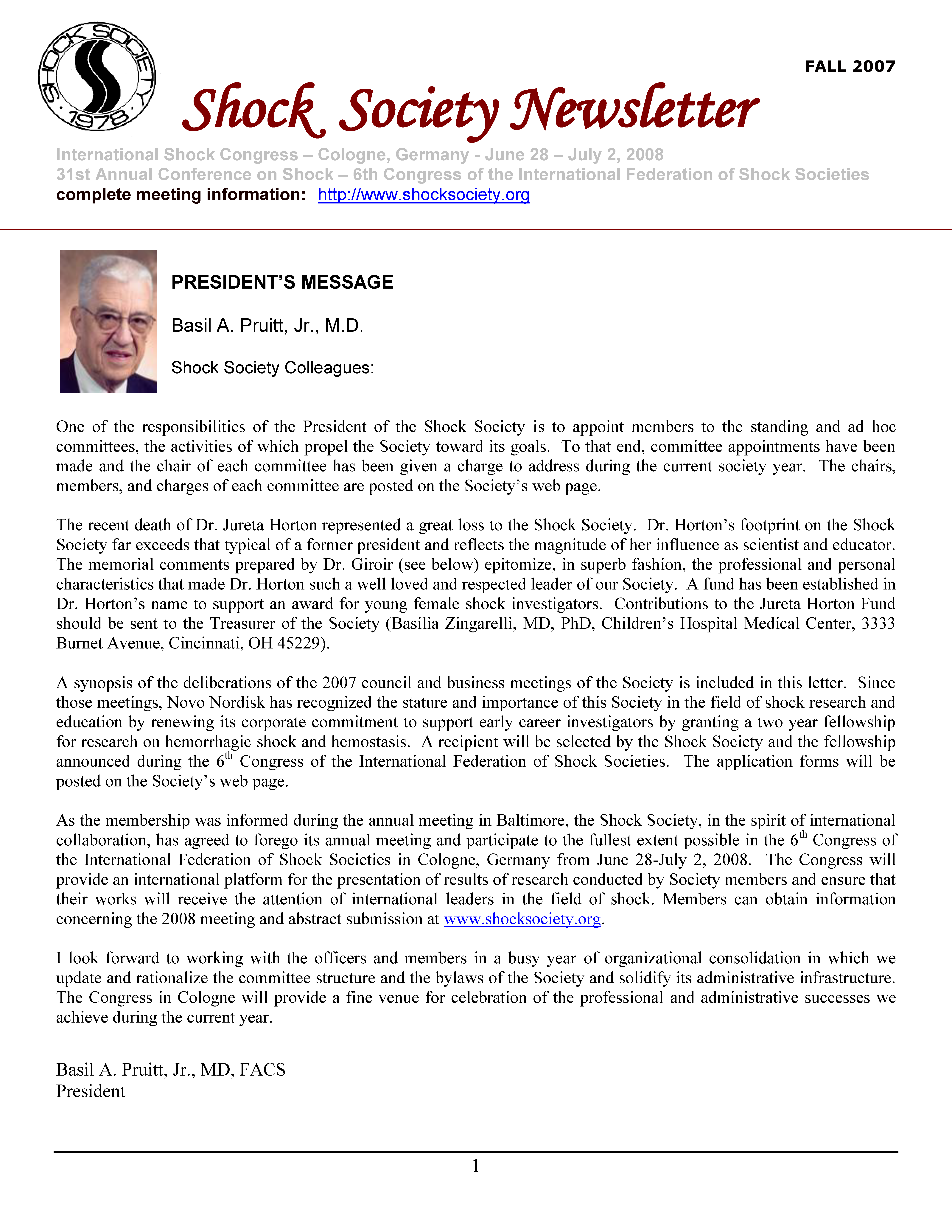 Fall 2007 Newsletter