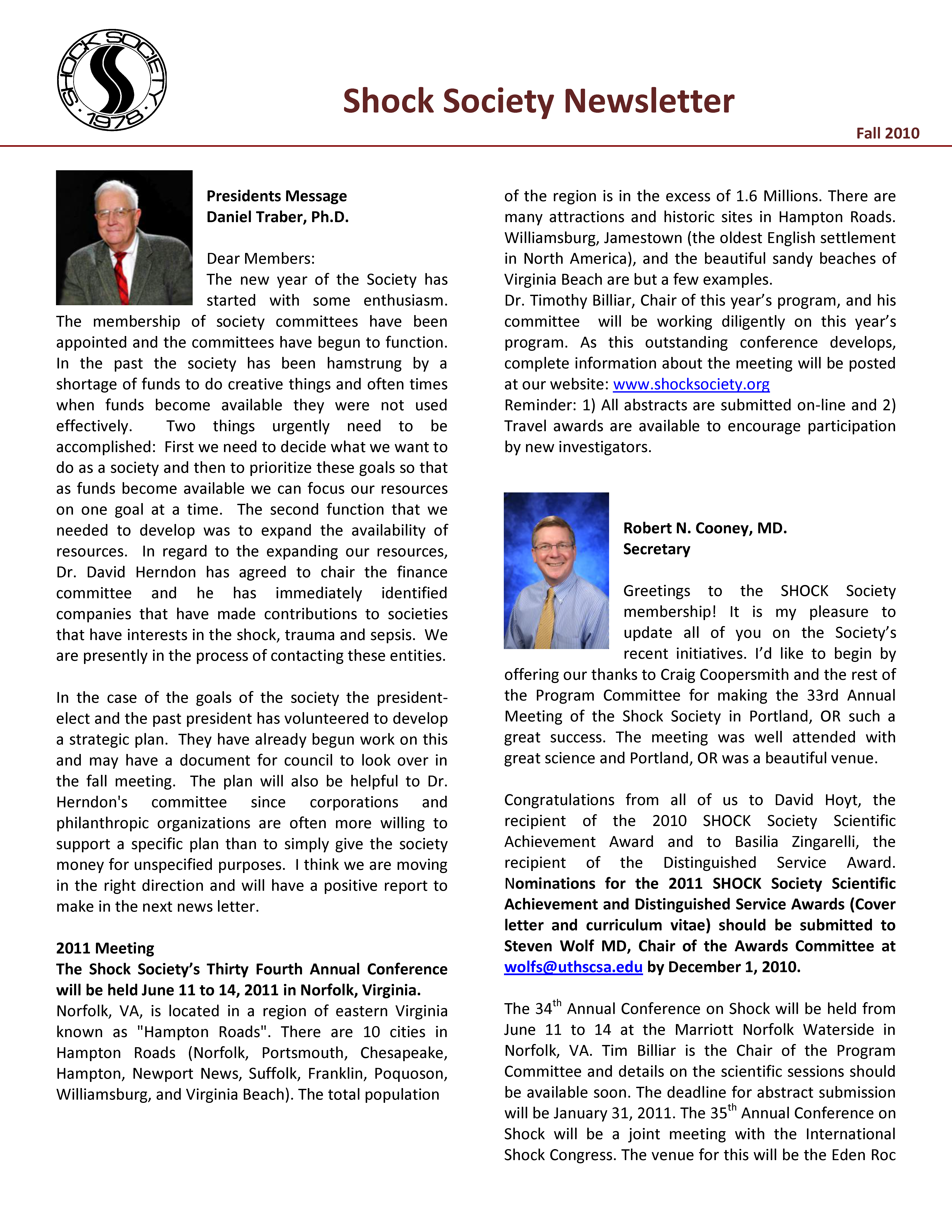 Fall 2010 Newsletter
