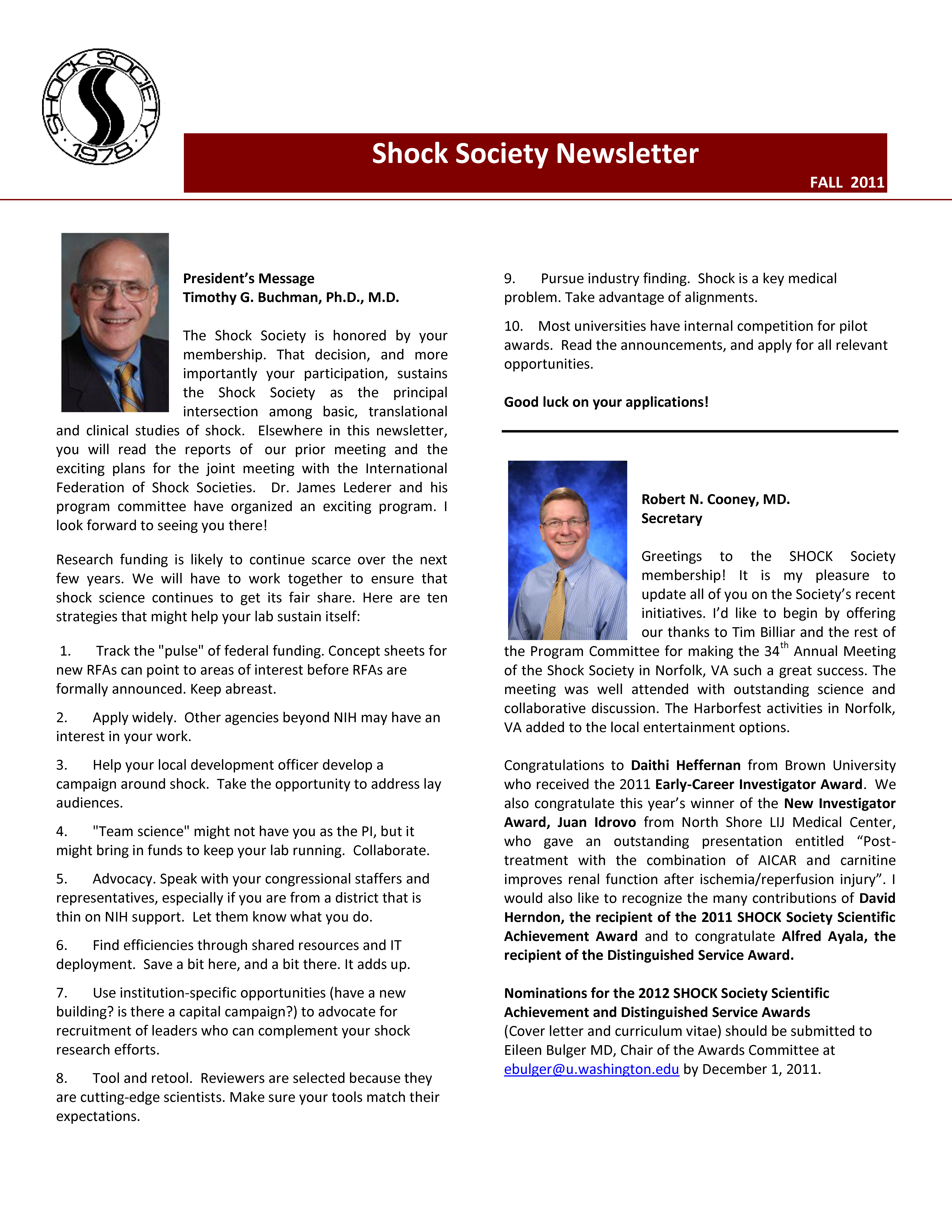 Fall 2011 Newsletter