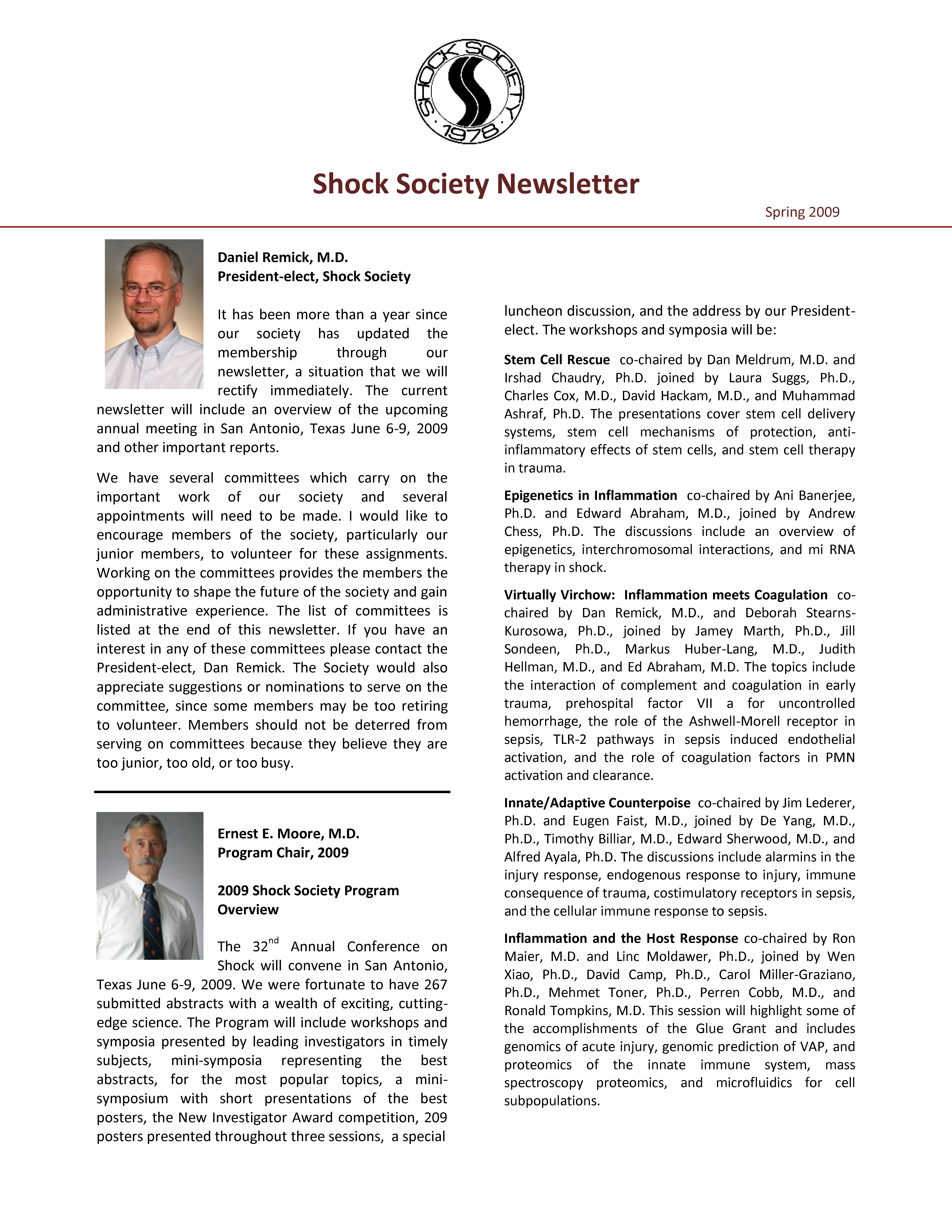 Spring 2009 Newsletter