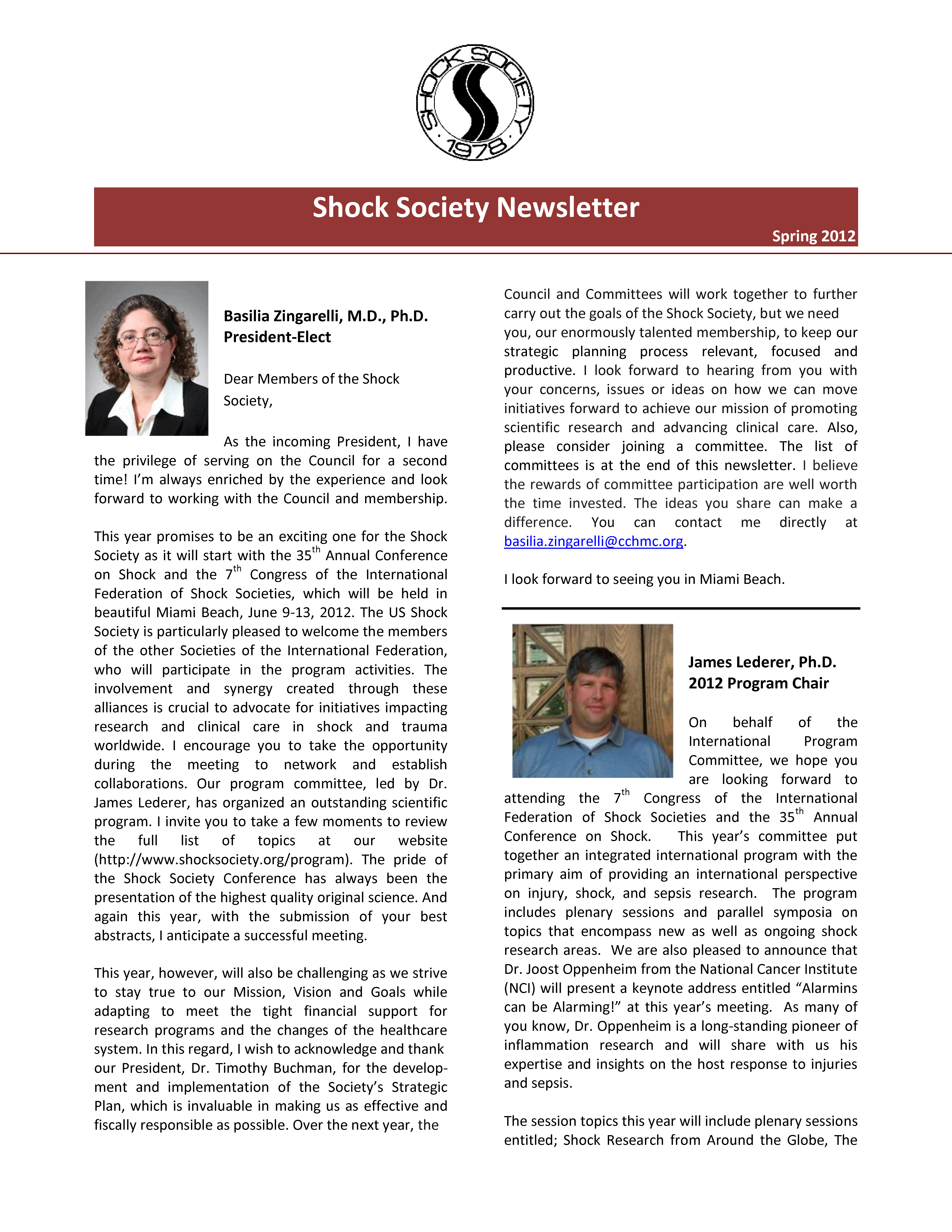 Spring 2012 Newsletter