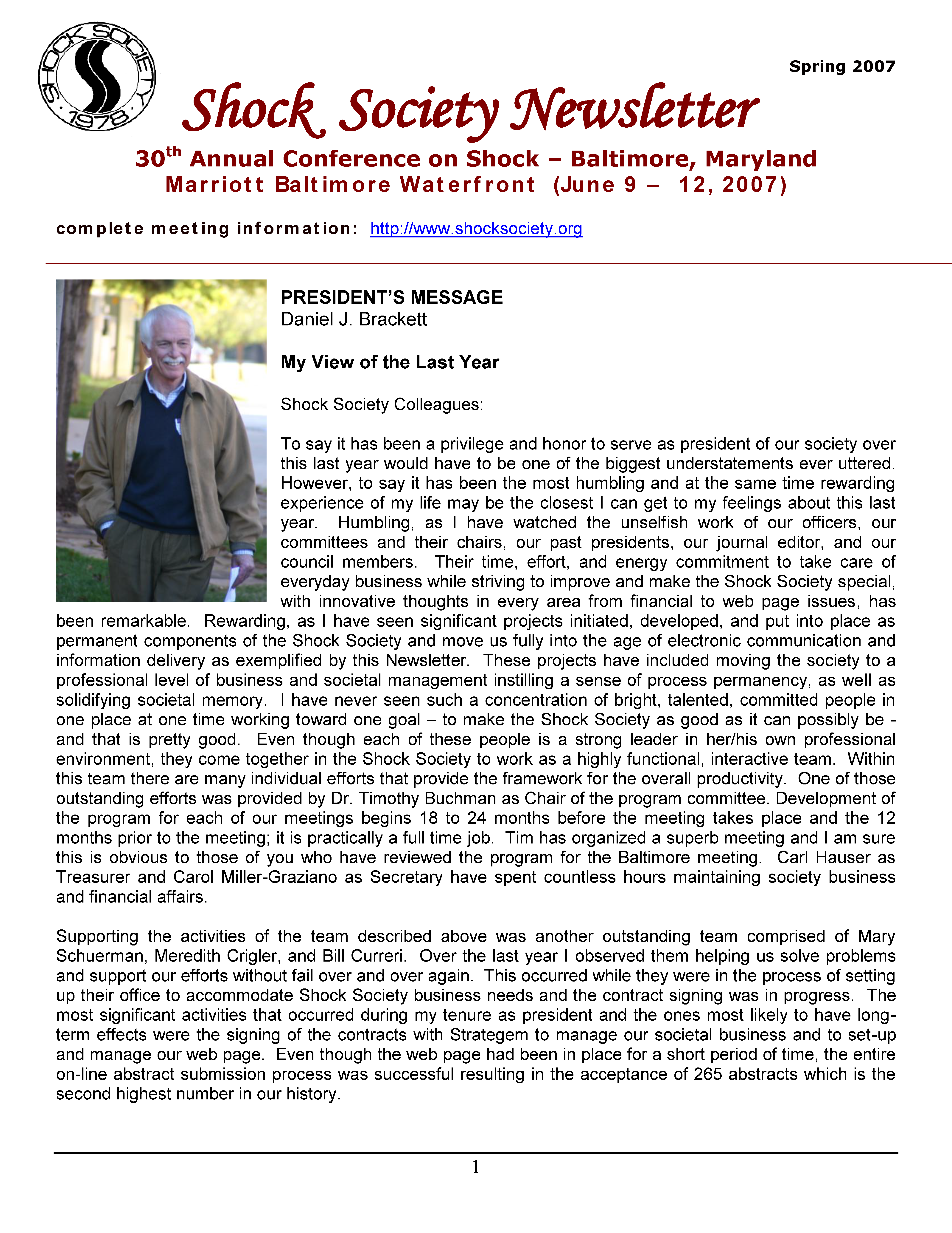 Spring 2007 Newsletter